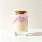 CouldNook Ribbon Jar Scented Candle - Pastel Wax And Textured Lid