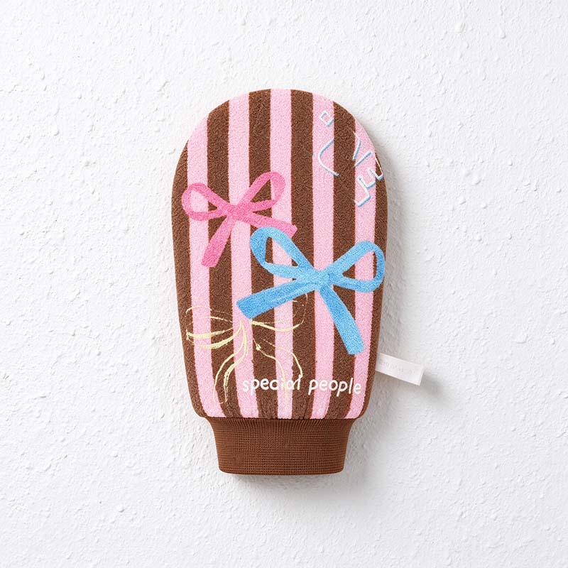CouldNook Bath Mitt - Star and Stripe Prints plus Bow Details