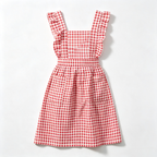 CouldNook Gingham Crossback Apron - Heart Pocket Garden Layer