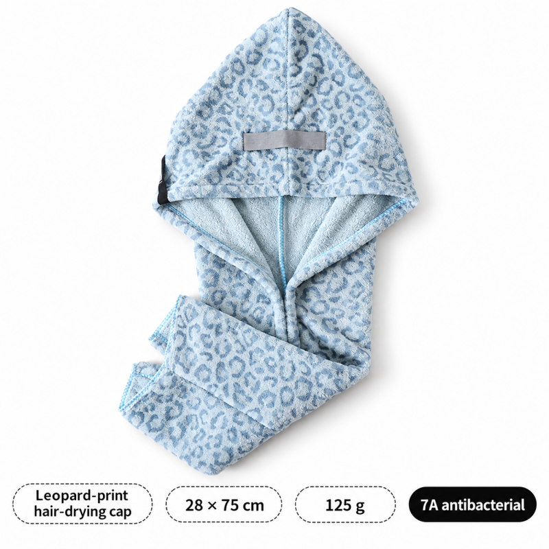 CouldNook Hair Drying Wrap - Wide-Tail Leopard Pattern