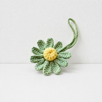 CouldNook Yarn Daisy Bag Charm - Long Loop Attachment