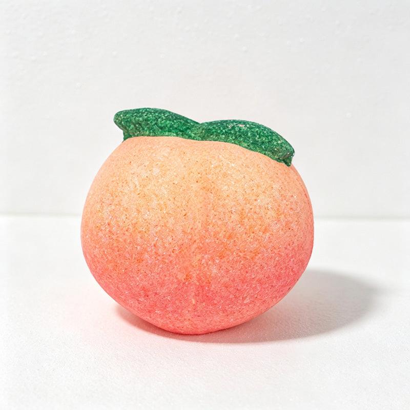CouldNook Peach Bath Bomb - Rounded Fruit Shaped Soak