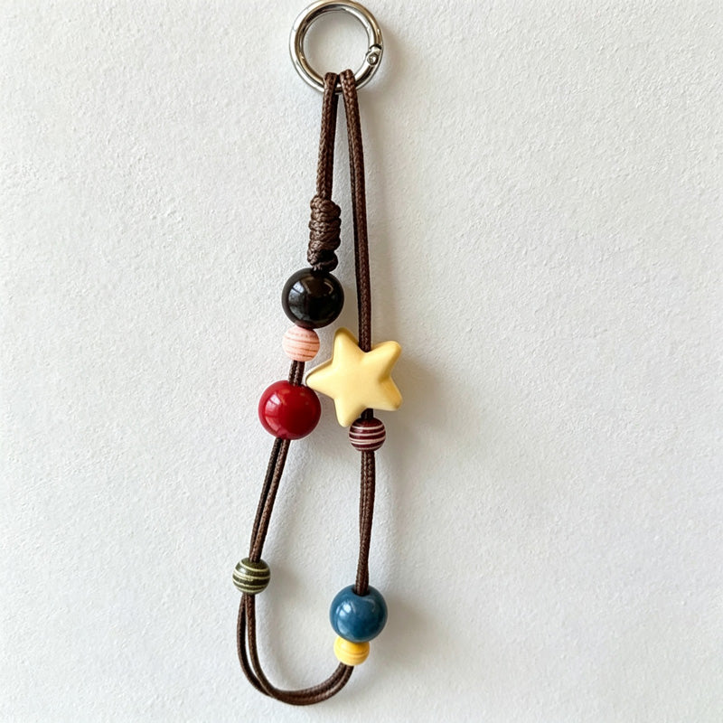 CloudNook Phone Wrist Strap-Retro Star Beaded Double-Strand Design