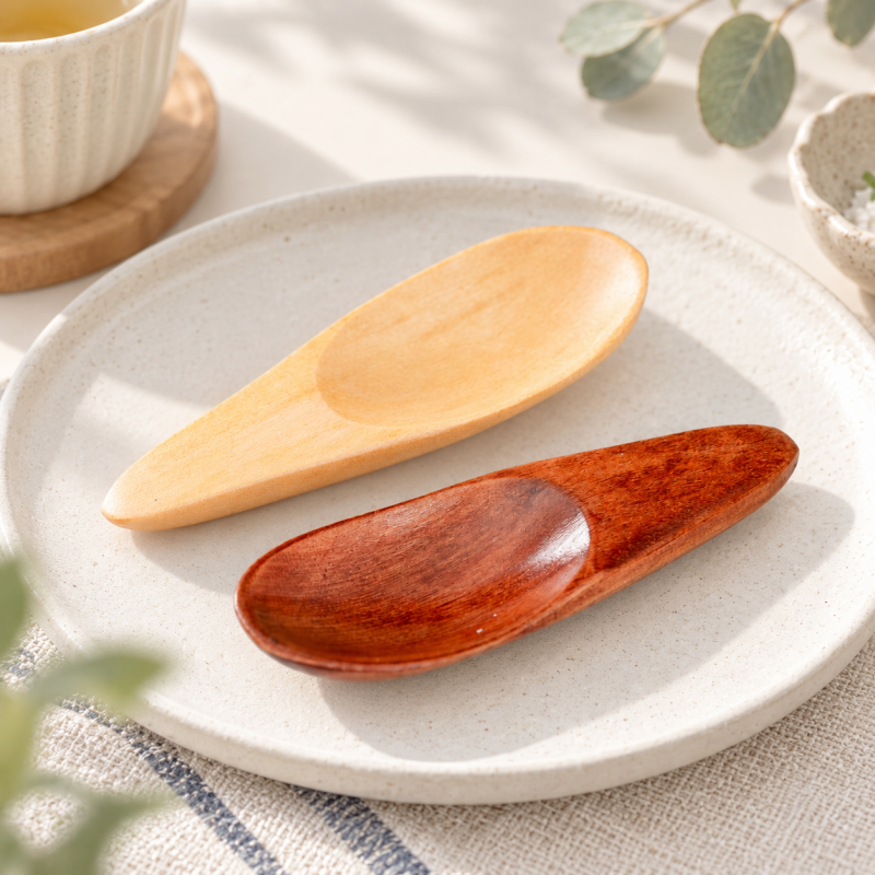 CouldNook Mini Wood Measuring Spoon - Short Wide Bowl Design