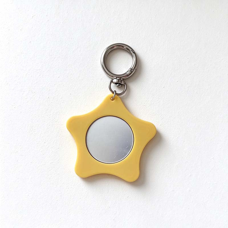 CouldNook Rounded Star Mirror Keychain - Circular Inset