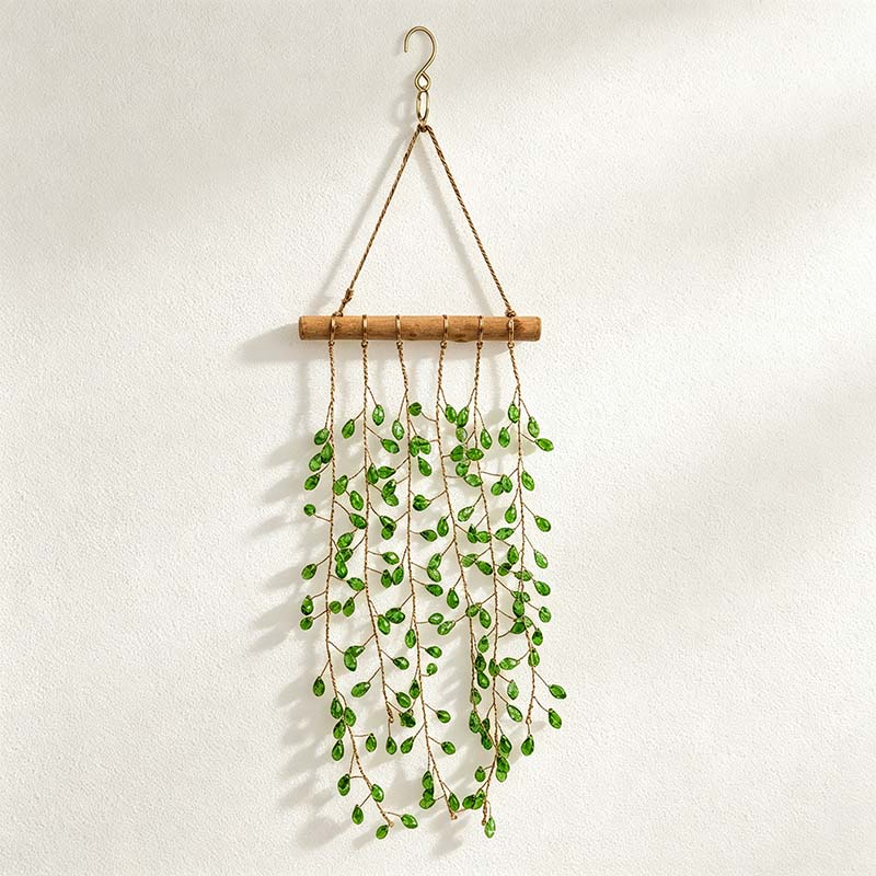CouldNook Wood Bar Crystal Suncatcher - Star Bead Strands