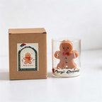 CouldNook Christmas Figure Candle - Sculpted Holiday Characters In Clear Cups