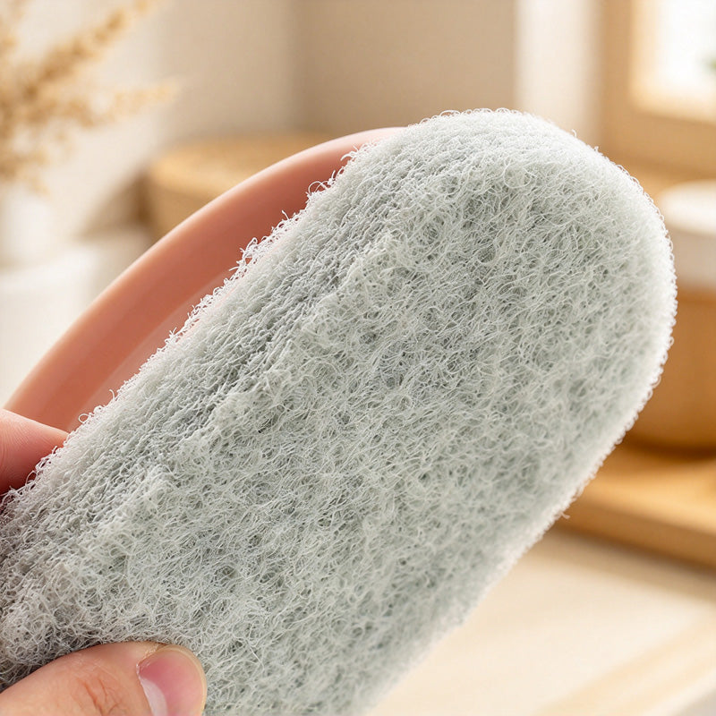 CouldNook Handled Cleaning Brush - Oval Scouring Pad and Pastel Grip