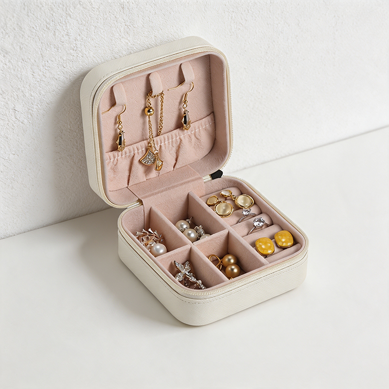 CouldNook Marble Pattern Square Jewelry Case - Easy Home Organizer