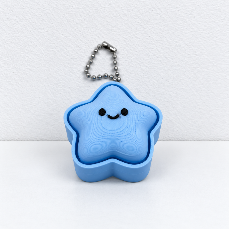 CouldNook Clicker Keychain - Pressable Star and Food-inspired Printed Shapes
