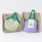 CouldNook Color‑Block Mesh Tote Bag‑Sweet Fresh Style Grid Net Handbag