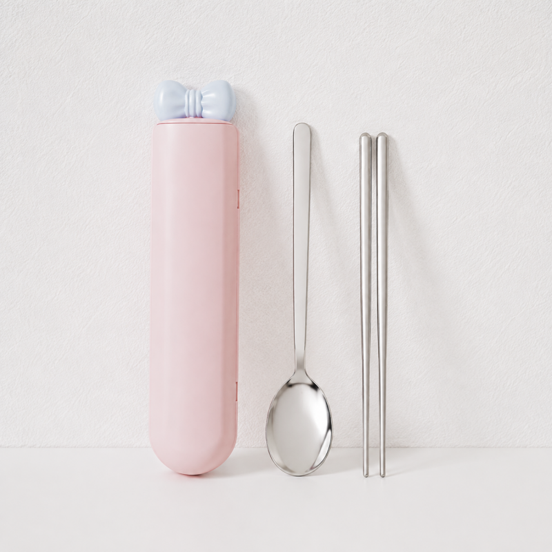 CouldNook Portable Cutlery Set - Spoon Fork Chopsticks and Tube Case