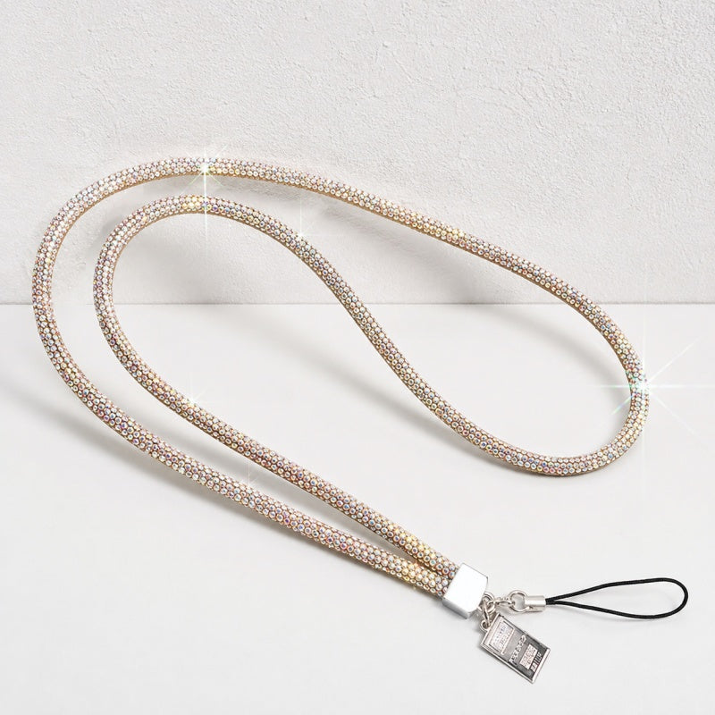 CouldNook Reflective Rhinestone Neck Phone Lanyard - Connector Loop