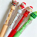 CouldNook Christmas Maze Ballpoint Pen - Clear Puzzle Barrel and Festive Topper