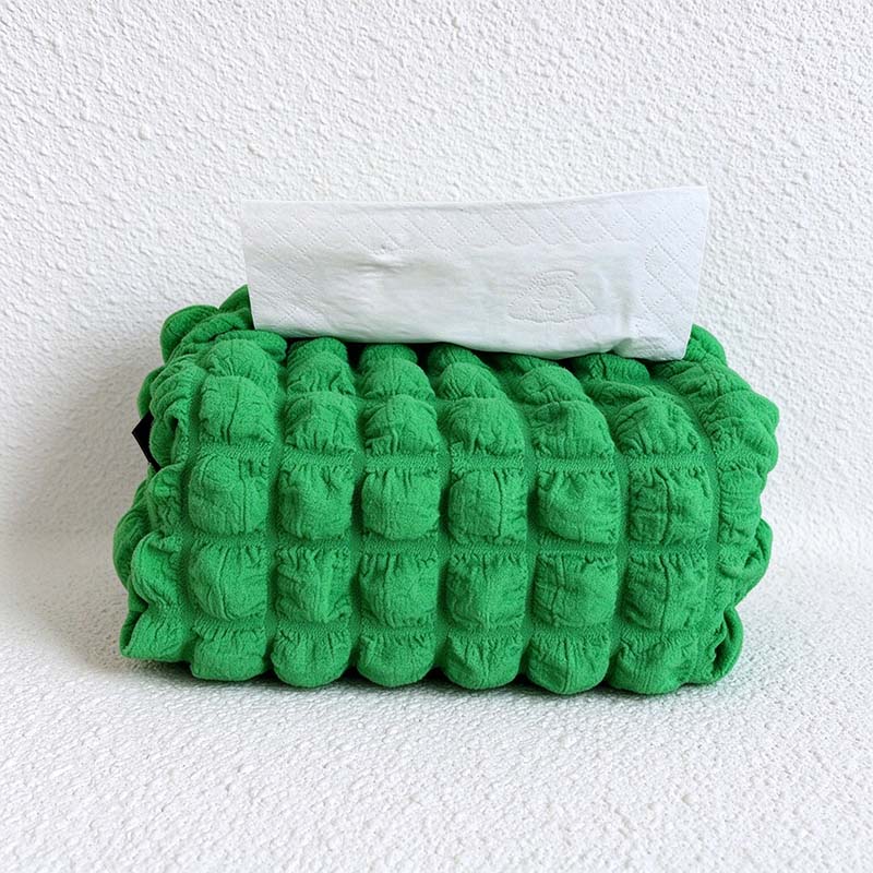 CouldNook Textured Tissue Box Cover - Raised Squares And Soft Outline