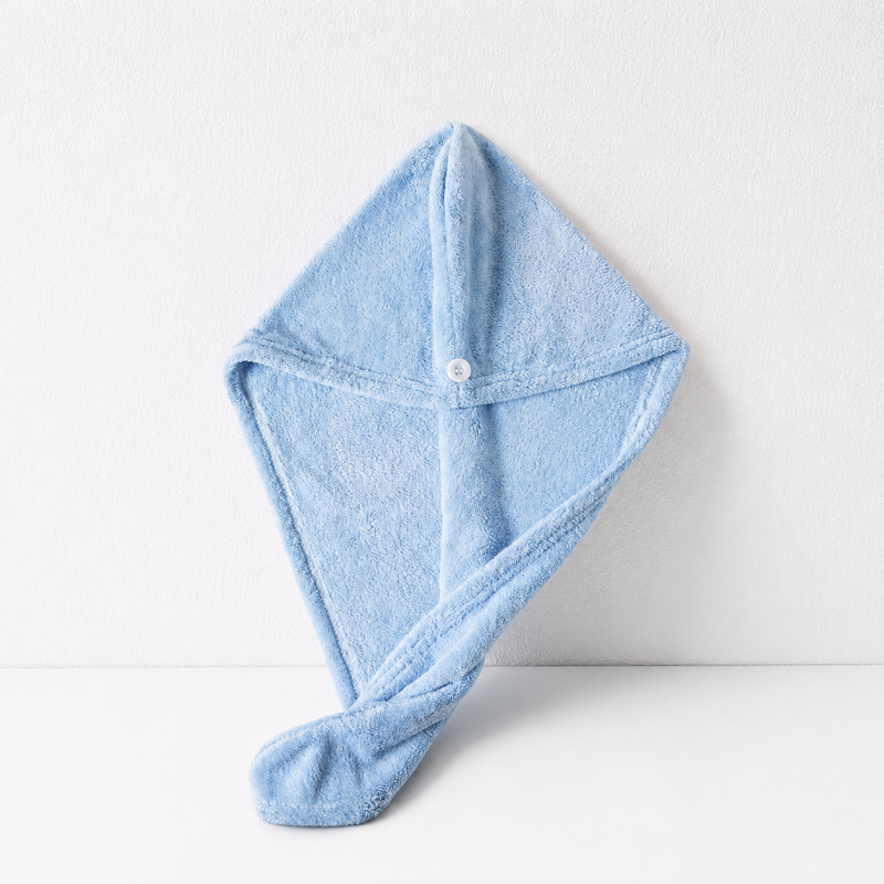 CouldNook Hair Drying Towel Wrap - Button and Loop Closure