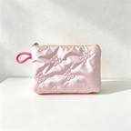 CouldNook Quilted Metallic Cosmetic Bag - Vanity Storage Accent