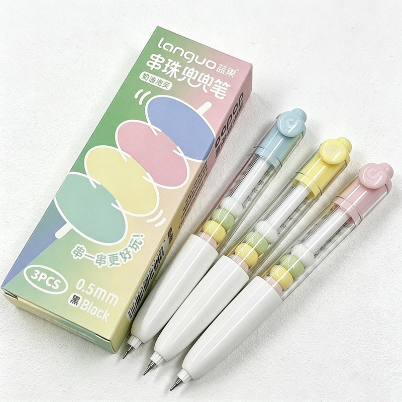CouldNook Beaded Gel Pen Set - Rearrangeable Inserts and Clear Click Barrels