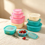 CouldNook Silicone Food Storage Container Set - Stackable Lidded Design