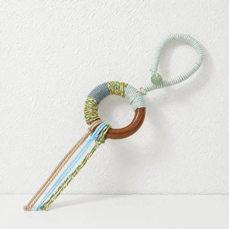 CouldNook Braided Seed Chime Cord - Wood Ring and Loop