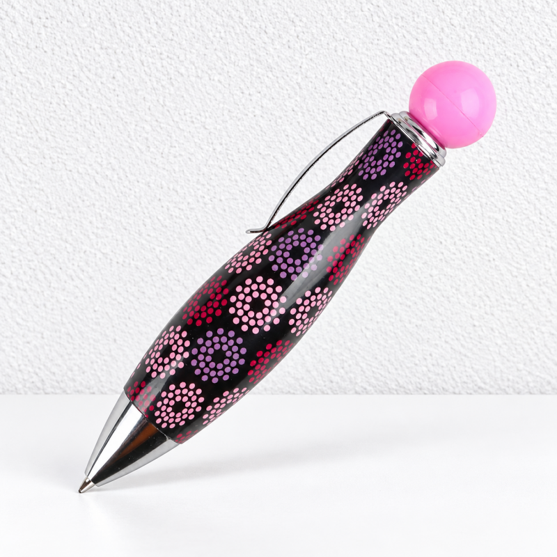 CouldNook Bowling Pin Ballpoint Pen - Colorful Dots and Round Top