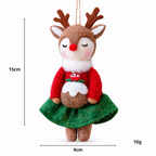 CouldNook Reindeer Christmas Ornament - Festive Outfit Detail