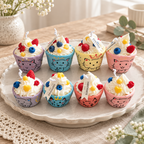 CouldNook Cake Scented Candle - Ceramic Cat Cup and Fruit-Inspired Topping
