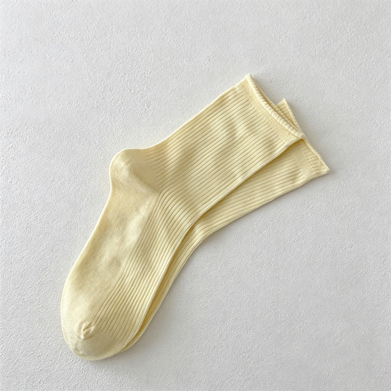 CouldNook Ribbed Crew Socks-Classic Crew Height