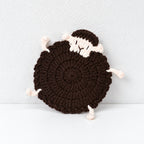 CouldNook Crochet Sheep Coaster - Rounded Body and Little Legs