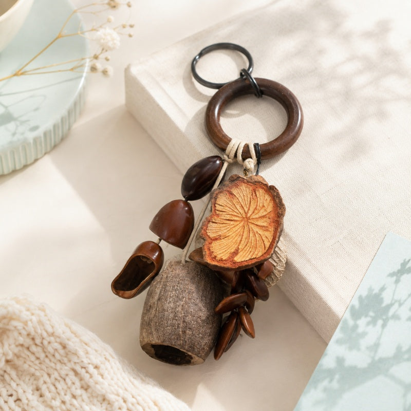 CouldNook Flower Seed Shell Bag Charm - Loop Clasp Attachment
