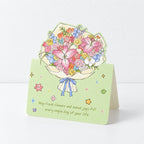 CouldNook Flower Bouquet Greeting Card - Colorful Shaped Blooms