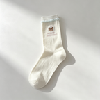 CouldNook Decorative Motif Crew Socks - Boutique Drawer Accent