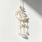 CouldNook Crescent Suncatcher - Stone Chip Moon And Star Drops