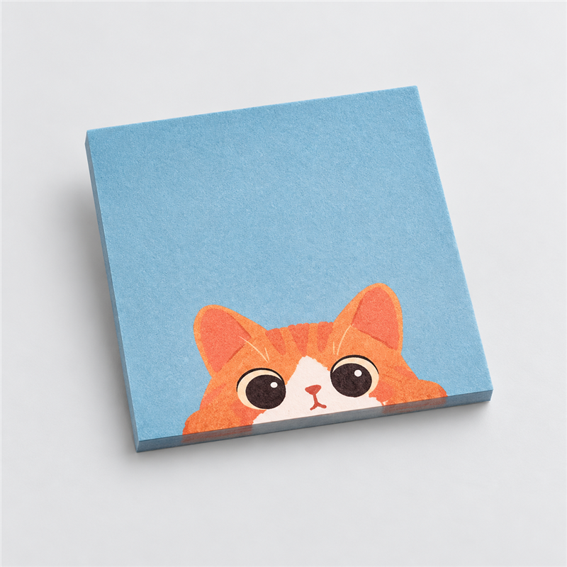 Peeking Cat Sticky Note Pad with Fifty Sheets