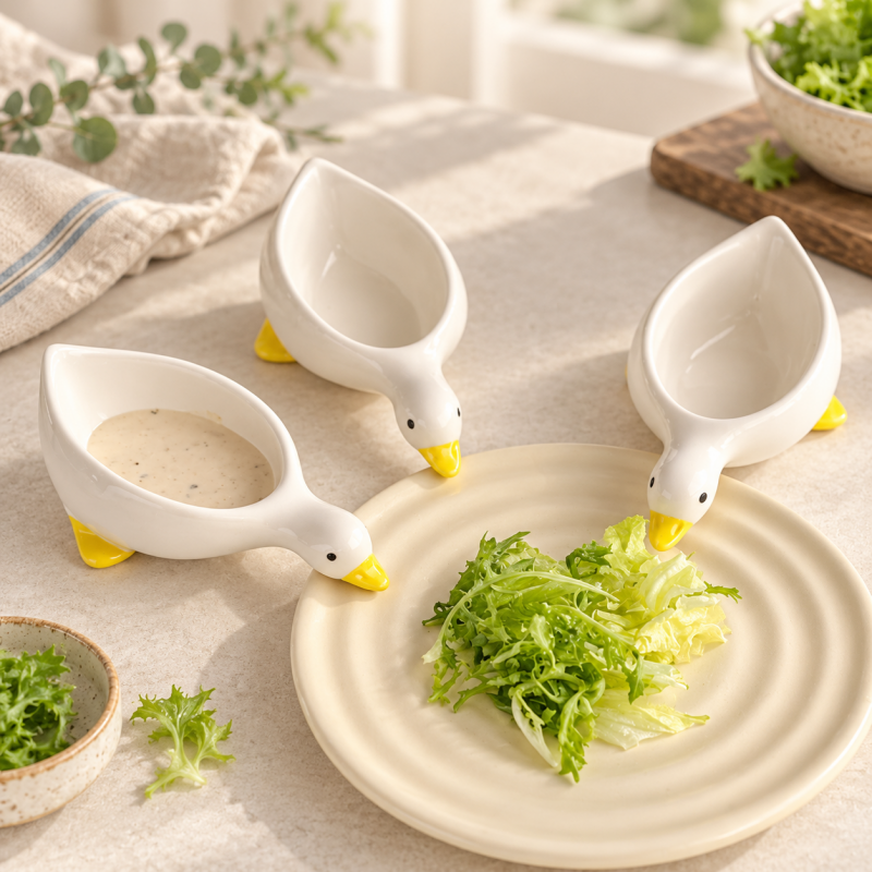 CouldNook Duck Sauce Dish - Sculpted Bird Shape