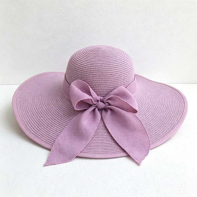 CouldNook Bow Back Sun Hat - Adjustable Wide Brim Style
