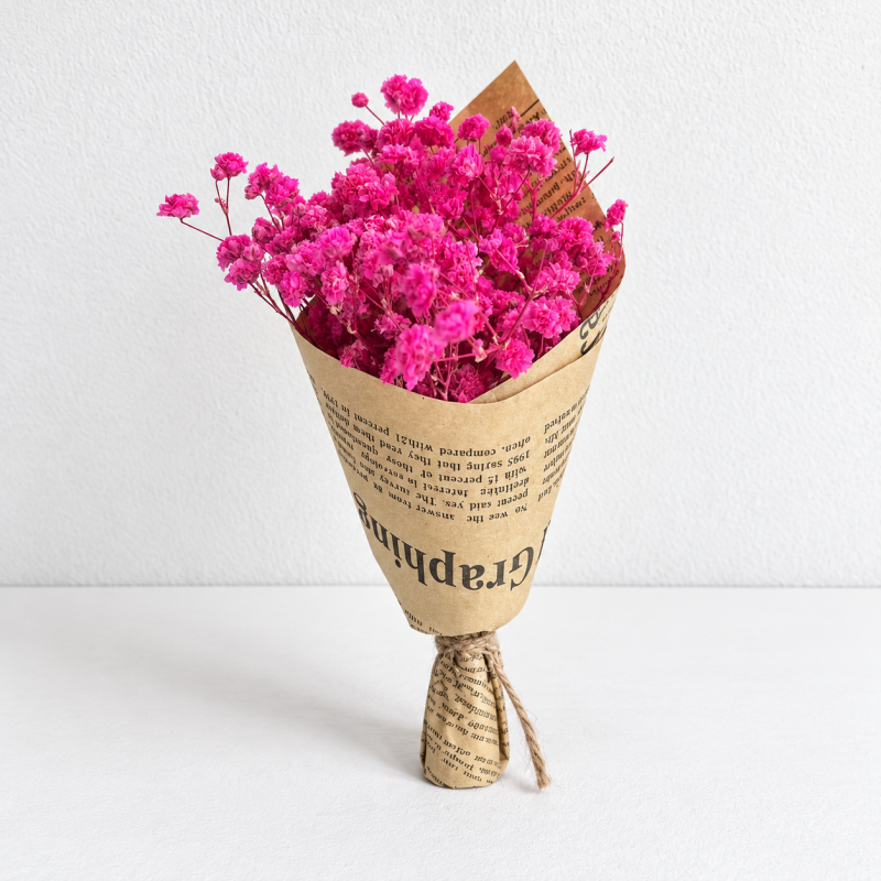 CouldNook Mini Dried Flower Bouquet - Newsprint Style Wrap