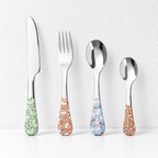 CouldNook Children Flatware - Colorful Cartoon Animal Handles Accent