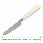 Cheese-Pattern Flatware - Ceramic Handles and Polished Heads