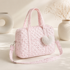 CouldNook Quilted Diaper Organizer Bag - Front Pockets and Strap