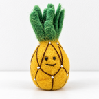 CouldNook Wool Felt Keychain - Smiling Fruit and Vegetable Shapes