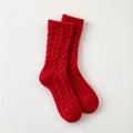 Red Cable Knit