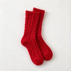 CouldNook Textured Winter Socks - Stripe Patterns And Cable Knit Options
