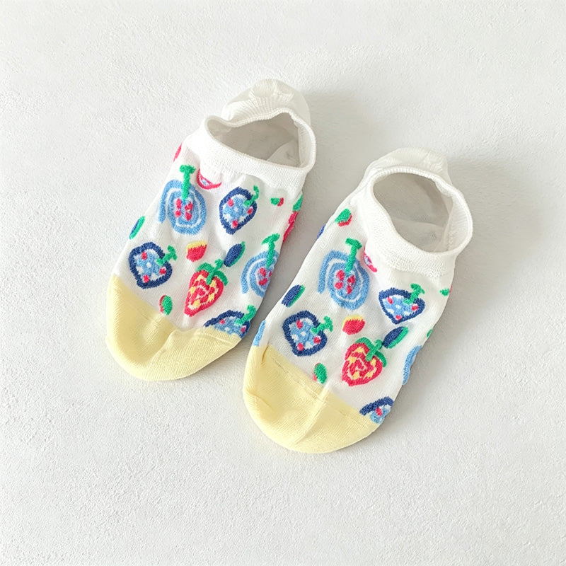 CouldNook Printed No-Show Socks-Low Cut Opening