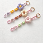CouldNook Flower Hat Clip - Beaded Cord and Round Attachment Ring
