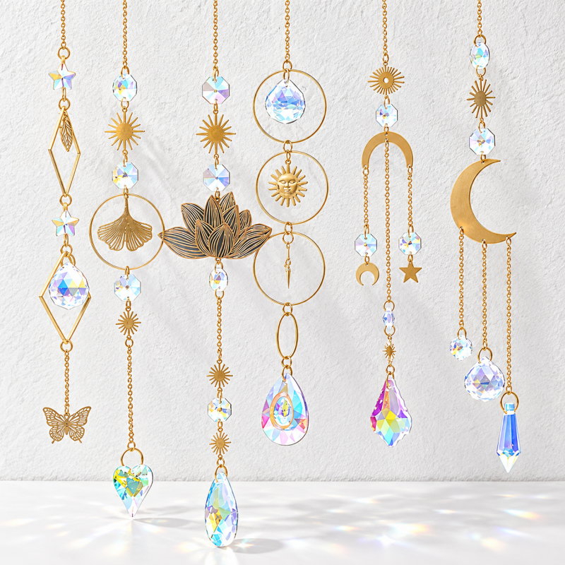 CouldNook Decorative Suncatcher - Celestial and Nature Motifs in Hanging Arrangements