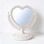 Ornate Tabletop Vanity Mirror with Pivoting Double-Sided Face