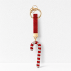 CouldNook Candy Cane Rhinestone Keychain - Festive Charm