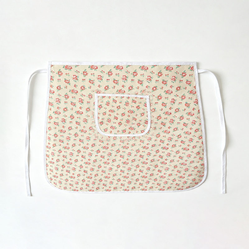 CouldNook Floral Waist Apron - Trimmed Pocket Kitchen Layer