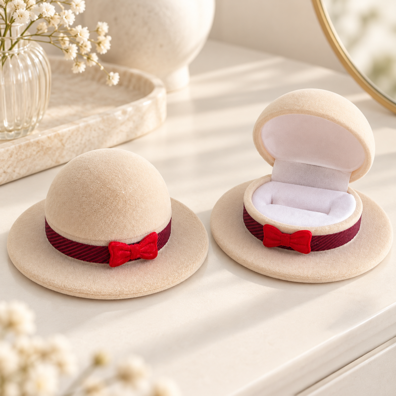 Hat Ring Box - Bow Band and Cowboy Shapes